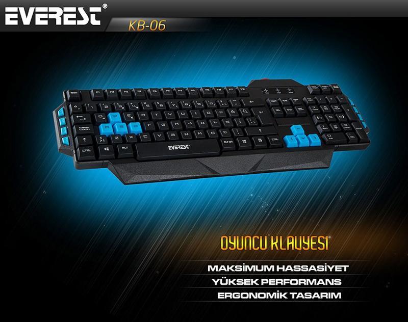EVEREST KB-06 USB Gaming Q Klavye
