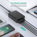 RAVPOWER RP-PC059 60W 5-Port Hızlı Şarj Cihazı Siyah