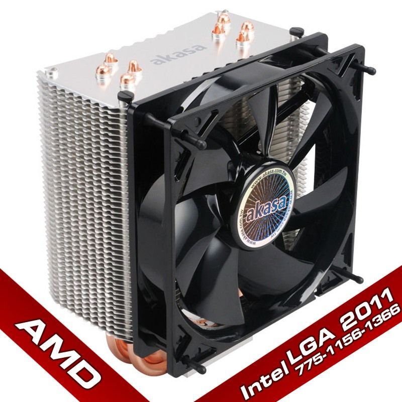 AKASA Nero 3 12cm Fan AMD,Intel 1156/1155/1366/2011 İşlemci Soğutucu AK-CC4007EP01
