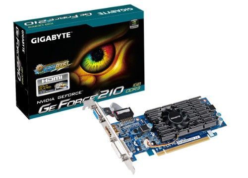 GIGABYTE GV-N210D3-1GI N210 1GB 64B DDR3 VGA,DVI,HDMI Nvidia Ekran Kartı
