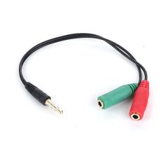 DARK DK-CBAUC01 2x3.5mm Stereo Dişi - 4pin 3.5mm Stereo Erkek Kablosu
