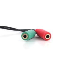 DARK DK-CBAUC01 2x3.5mm Stereo Dişi - 4pin 3.5mm Stereo Erkek Kablosu