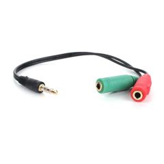 DARK DK-CBAUC01 2x3.5mm Stereo Dişi - 4pin 3.5mm Stereo Erkek Kablosu