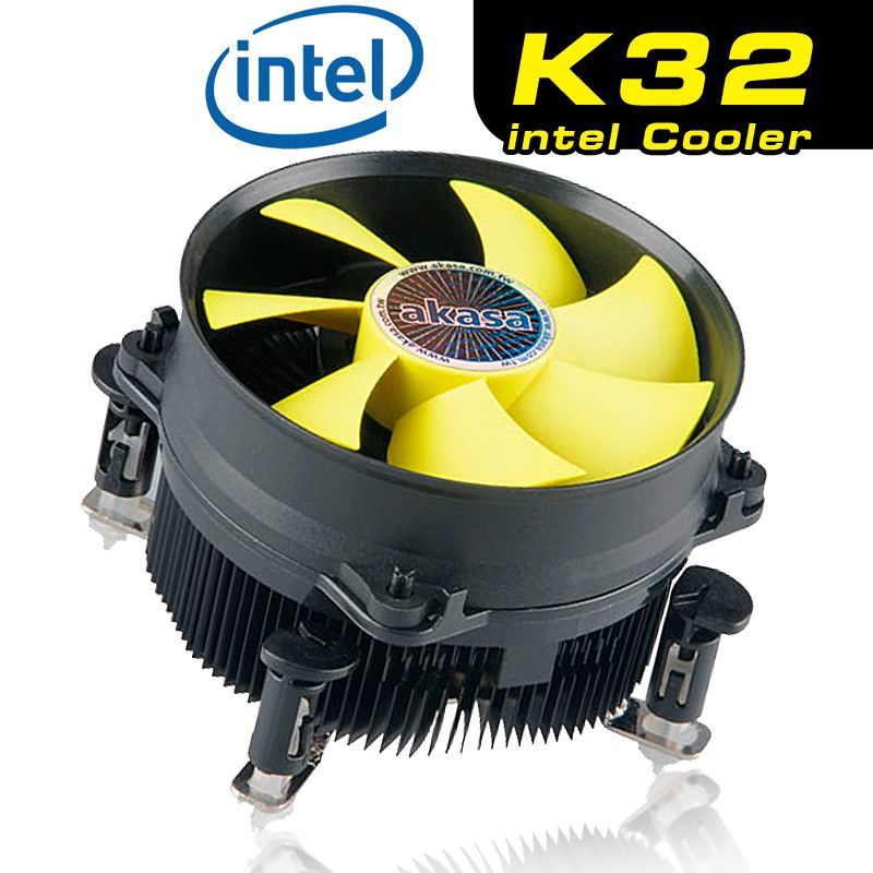 AKASA K32 9cm PWM Fan Intel LGA 775/1155/1156 İşlemci Soğutucu AK-CC7117EP01