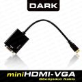 DARK DK-HD-AHDMINIXVGA Mini HDMI To VGA ve Ses Aktif Dijital-Analog Çevirici