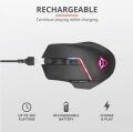 TRUST 22210 GXT161 Disan,3000DPI,Şarj Edilebilir Kablosuz,RGB Gaming (Oyuncu) Mouse