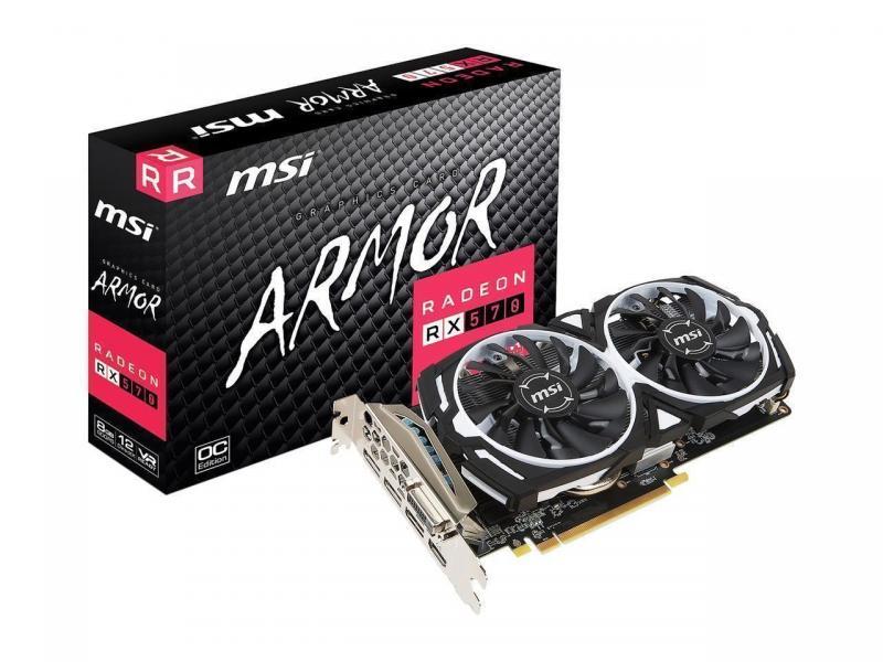 MSI RX570 8GB 256B GDDR5 DVI,HDMI,DP AMD Gaming Ekran Kartı RX-570-ARMOR-8G-OC