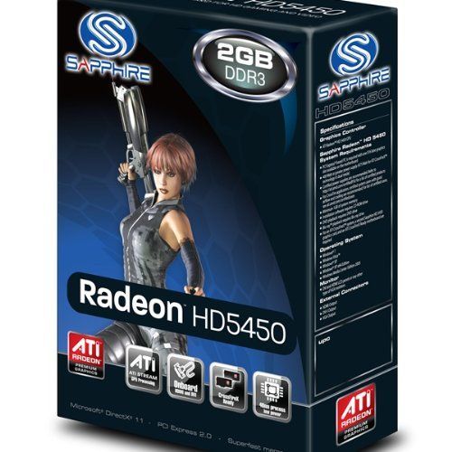 SAPPHIRE 11166-45-20G VGA 5450 2G DDR3 64B VGA-DVID-HDMI