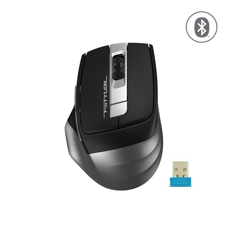 A4 TECH FB35-GRI FB35 GRİ BLUETOOTH+2.4G NANO OPT.2000DPI KABLOSUZ MOUSE