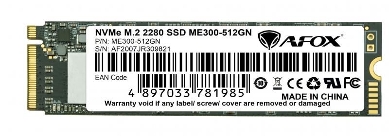 AFOX ME300-512GN 512GB SATA 3 2078-1665MB/S 7MM 2.5'' Flash SSD