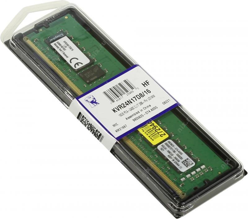KINGSTON KVR24N17D8-16 16GB 2400MHz DDR4 Masaüstü Ram