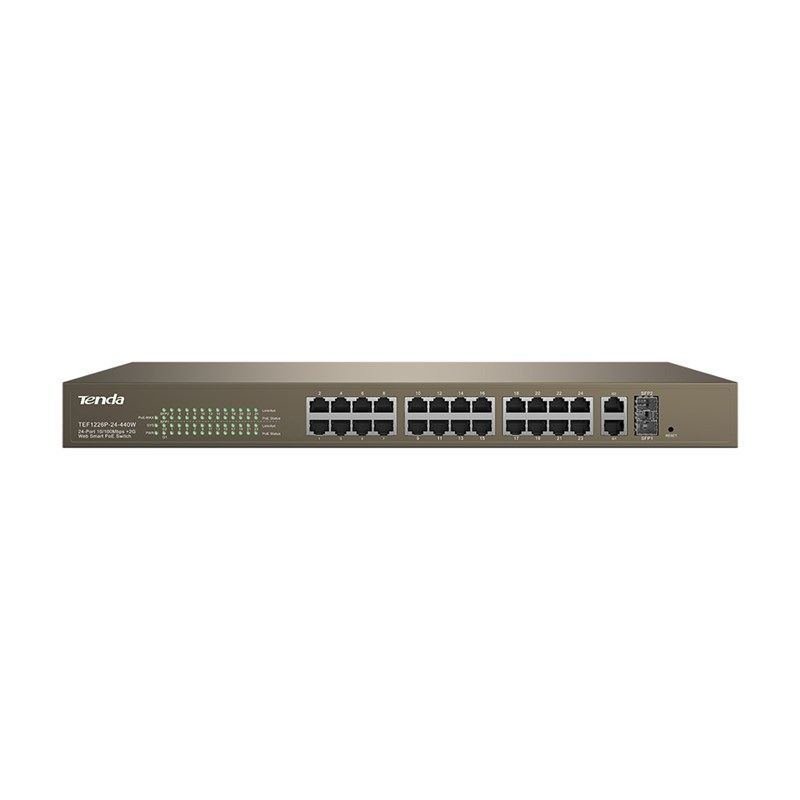 TENDA TEF1226P 24Port PoE 2GB+2xSFP WebSmart Switc