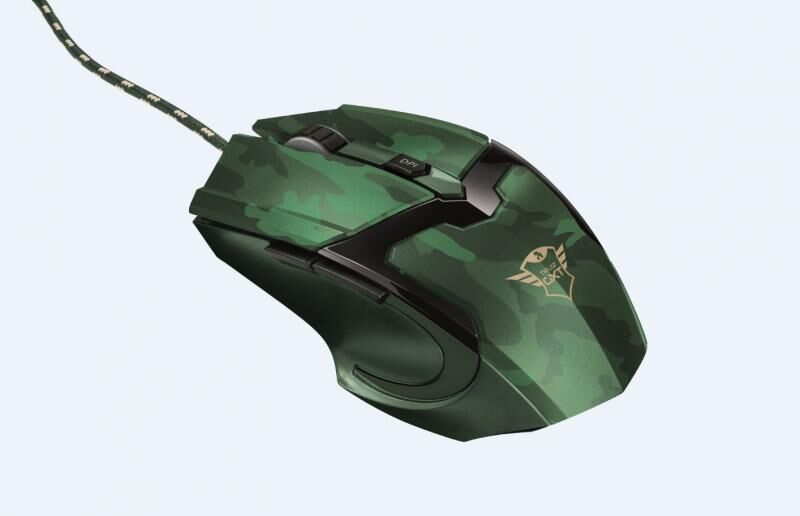 TRUST 22793 GXT 101C GAV,4800DPI,Işıklı,Kablolu,USB Gaming Mouse,Kamuflaj Yeşil