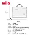 CLASSONE ML-T500 Mila  Viena Serisi 15.6'' Su Geçirmez Kumaş Laptop Notebook Taşıma