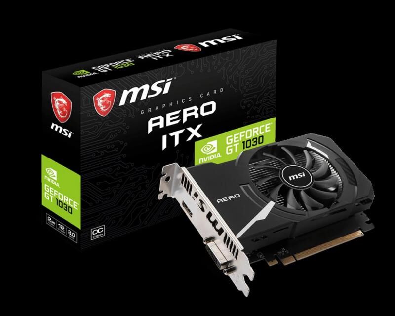 MSI GT1030 2GB 64B GDDR4 HDMI LP Nvidia Ekran Kartı GT1030AEROITX-2GD4