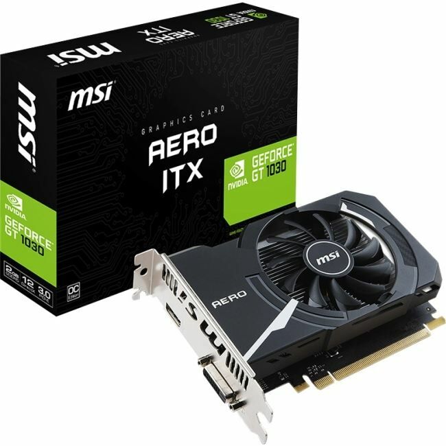 MSI GT1030 2GB 64B GDDR5 HDMI,DVI Nvidia Ekran Kartı GT1030-AERO-ITX-2G