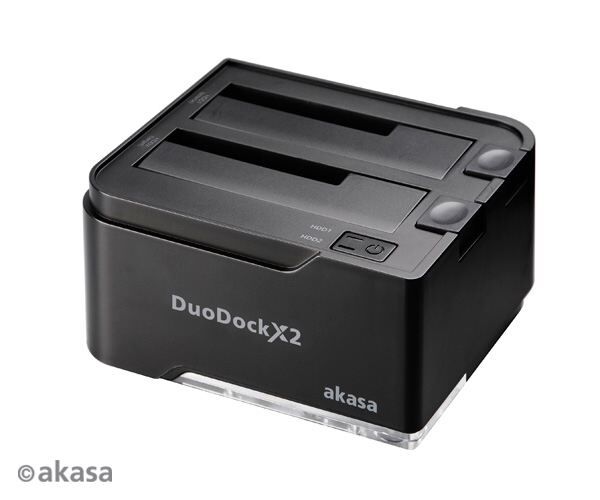 AKASA Duo Dock X2 USB3.0 Clone Destekli 2.5''/3.5'' Disk İstasyonu AK-DK06U3-BKEU