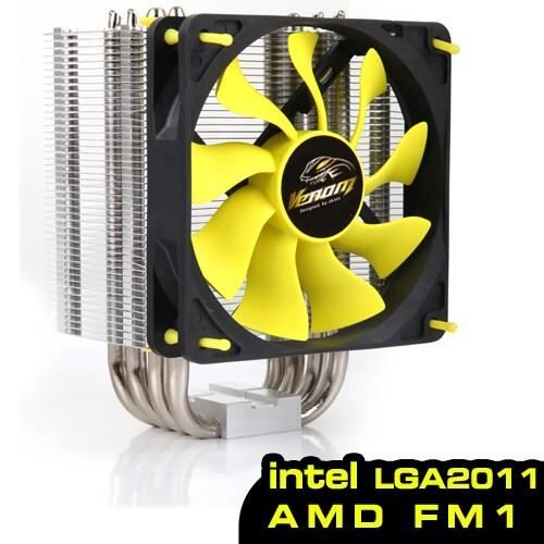 AKASA Venom 12cm Fan AM2/AM3/FM1, 775/1156/1366/2011 İşlemci Soğutucu AK-CCX-4002HP
