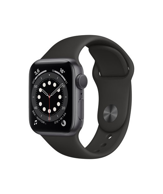 Apple Watch Series 6 GPS 40mm Uzay Grisi Alüminyum Kasa ve Siyah Spor Kordon