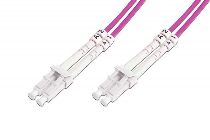 BEEK 2M, MM, 3.0mm Duplex, 50/125 OM4 LC-LC Fiber Optik Patch Kablo