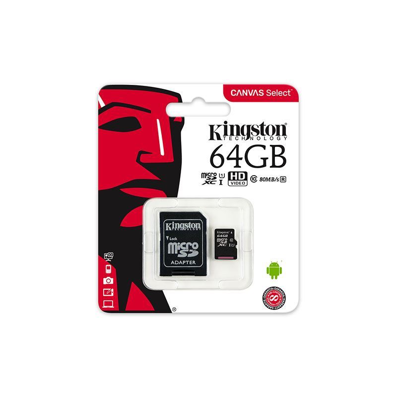 KINGSTON SDCS-64 64GB SDHC 80MB Class 10 SD-MMC Kart