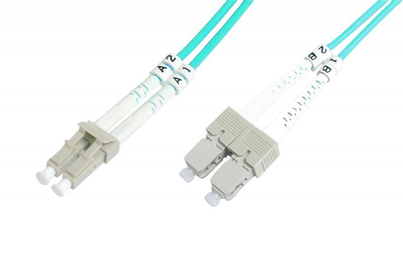 BEEK 20m Multimode Duplex 50/125,OM3 LC-SC Fiber Optik Patch Kablo BC-2532-20-3