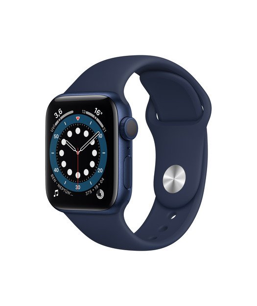 Apple Watch Series 6 GPS 40mm Mavi Alüminyum Kasa ve Koyu Lacivert Spor Kordon
