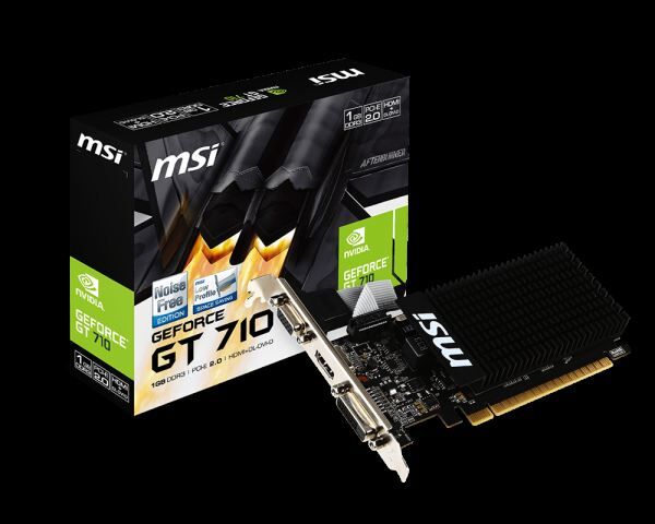 MSI GT710 1GB 64B DDR3 VGA,DVI,HDMI,DP Nvidia Ekran Kartı GT710-1GD3H-LP