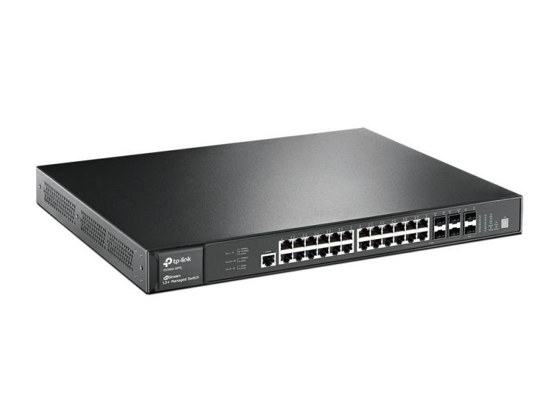 TP-LINK T3700G-28TQ JetStream 28-Port Gigabit Stackable L3 Managed Switch