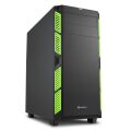 SHARKOON Belirgin Şekiller, Etkileyici Renkler Midi Tower Kasa AI7000SILENT-GREEN