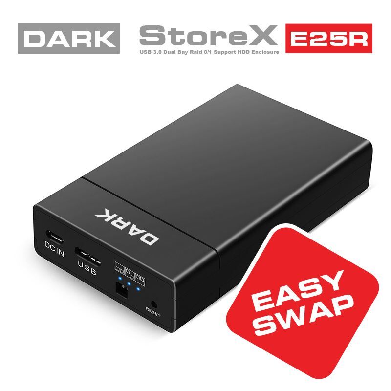 DARK 2x2.5'' USB3.0 Raid 0/1 HDD/SSD Destekli Disk Kutusu DK-AC-DSE25R