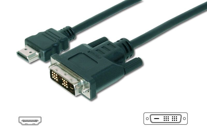 ASSMANN AK-330300-050-S 5m Tip A-DVI M/M HDMI Adaptör Kablosu