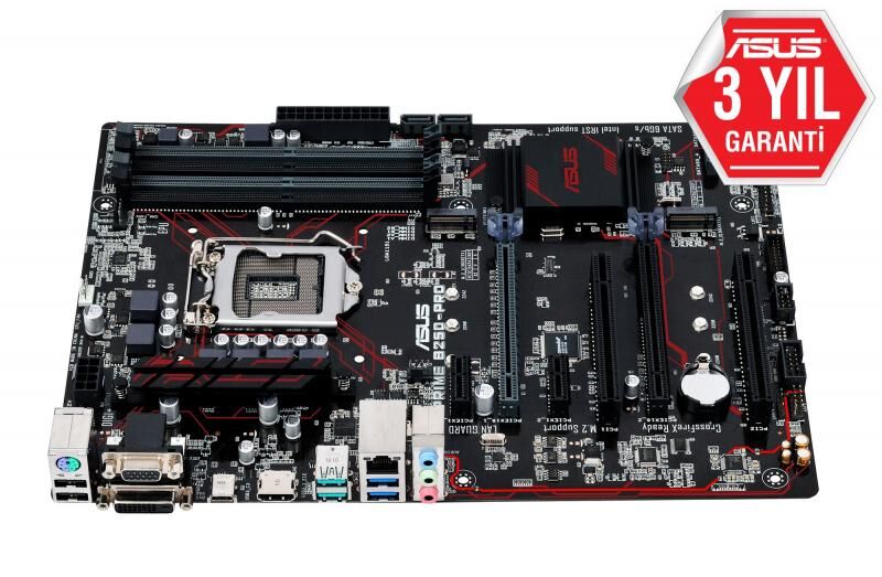 ASUS Intel B250 1151 DDR4 2400MHz HDMI/DVI Gaming Anakart