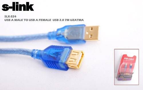 S-LINK 7m USB2.0 Uzatma Kablosu SLX-324