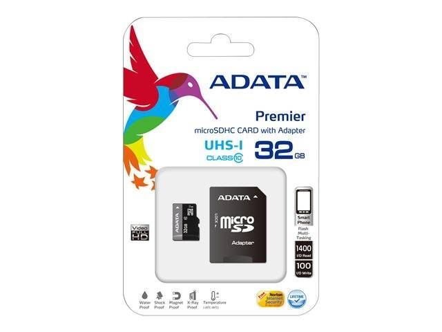 ADATA AUSDH32GUICL10RA1 32GB Premier 80MB/s Class 10 UHS-1 Micro SD Kart
