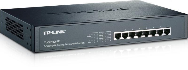 TP-LINK TL-SG1008PE 10/100/1000Mbps 8xPort %75 Güç Tasarruflu Masaüstü PoE Switch