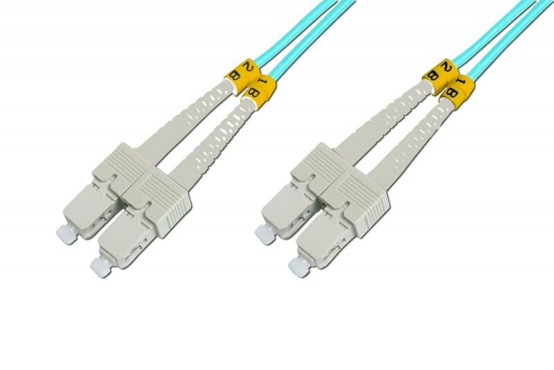 BEEK 1m Multimode Duplex 50/125,OM3 SC-SC Fiber Optik Patch Kablo BC-2522-01-3