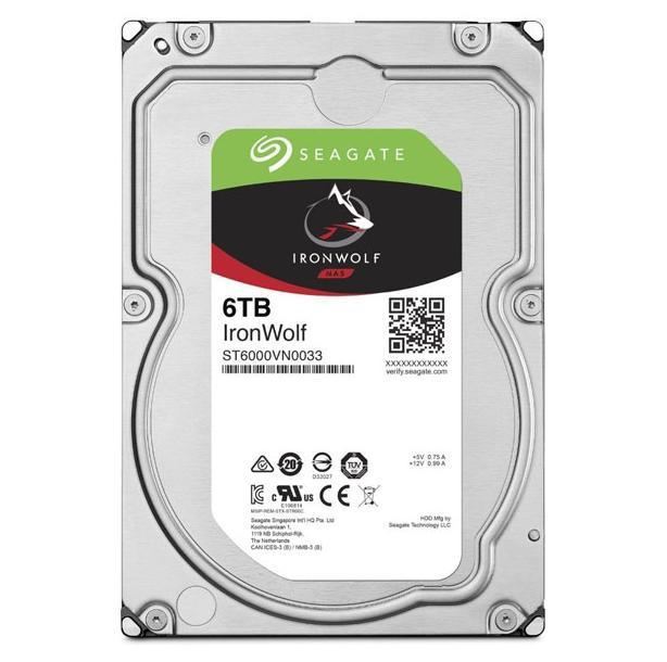SEAGATE ST6000VN0033 6TB IronWolf 7200RPM 256MB Sata 3.0 3.5'' Dahili Disk