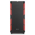 SHARKOON Belirgin Şekiller, Etkileyici Renkler Midi Tower Kasa AI7000SILENT-RED