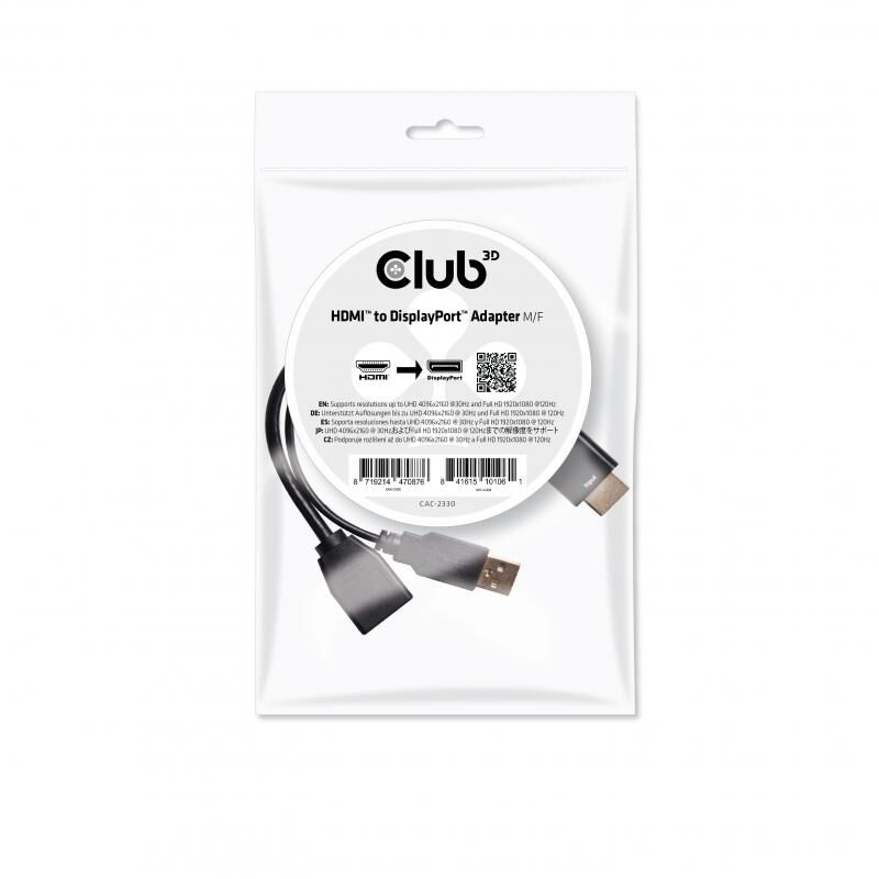 CLUB3D HDMI Display Port Çevirici Adaptör