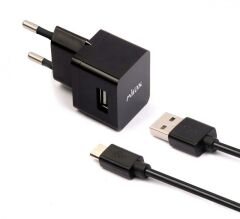 MIRAX SWT-1210 Micro USB Bağlantılı Siyah Şarj Cihazı