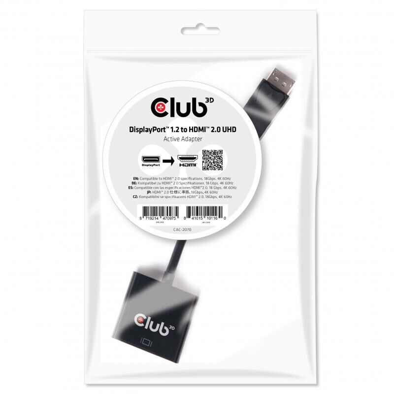 CLUB3D CAC-2070 Display Port - HDMI Aktif Çevirici