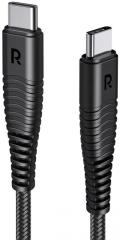 RAVPOWER RP-CB047 1M Type-C to Type-C  Kablo Siyah