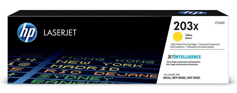 HP No 203X Yüksek Kapasiteli Sarı 2500 Sayfa Lazer Toner CF542X
