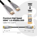 CLUB3D CAC-1311 1mt Yüksek Hızlı HDMI 2.0 Kablo