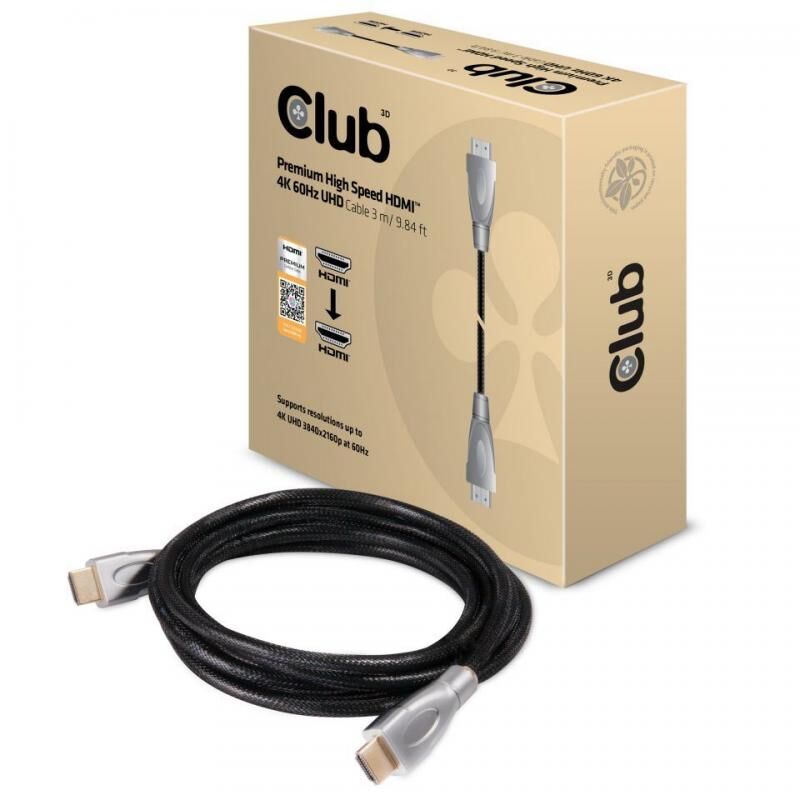 CLUB3D CAC-1310 3mt Yüksek Hızlı HDMI 2.0 Kablo