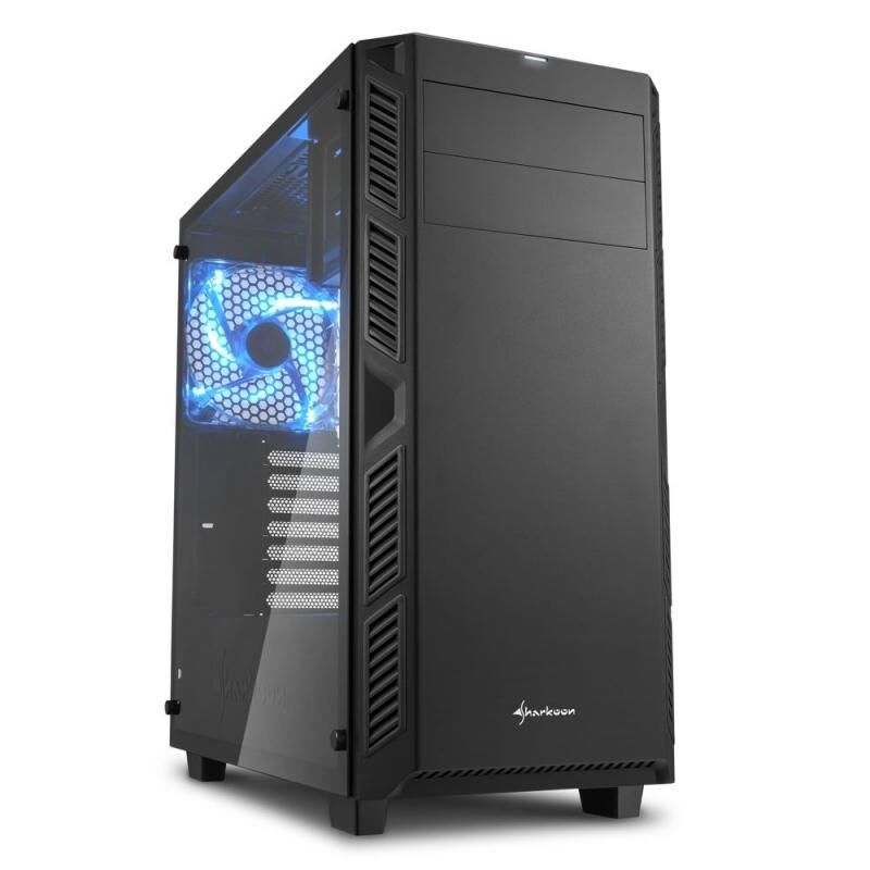 SHARKOON Belirgin Şekiller, Etkileyici Renkler Midi Tower Kasa AI7000GLASS-BLACK