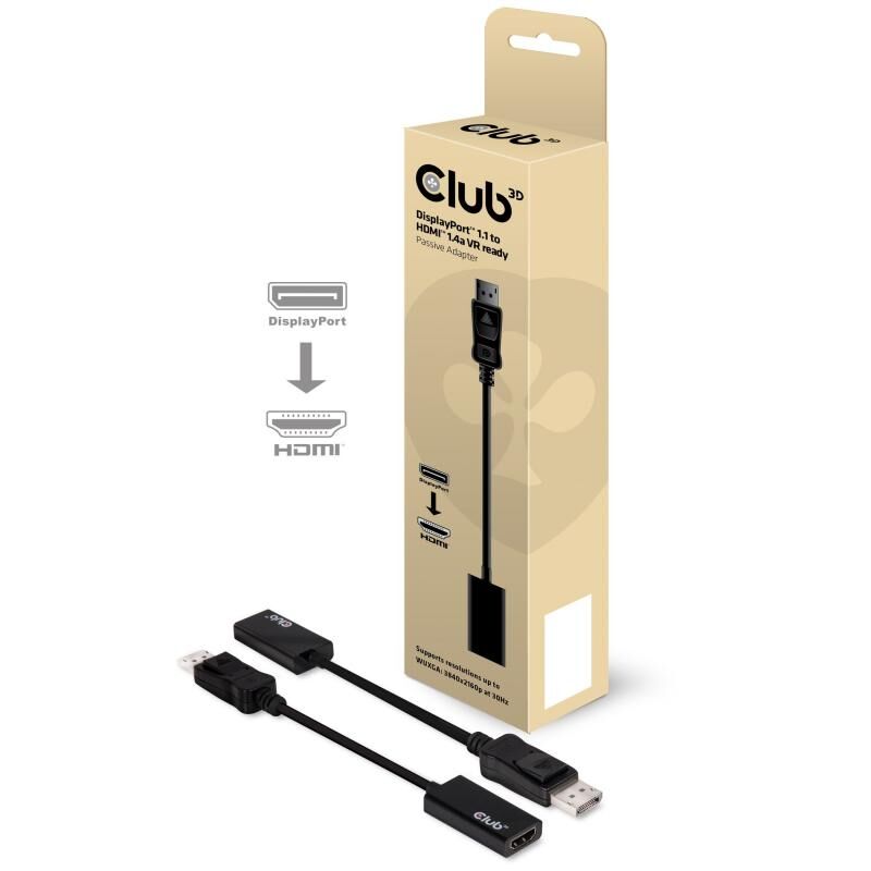 CLUB3D DisplayPort 1.1 - HDMI 1.4 VR'ye Hazır Pasif Adaptör