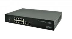CNET CGS-802GSWP 8xPort Full Gigabit 1xRJ45 Uplink 1xSFP Smart PoE 130W Switch