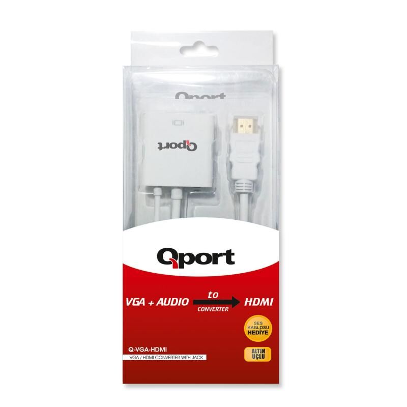 QPORT VGA To HDMI Çevirici Q-VGA-HDMI
